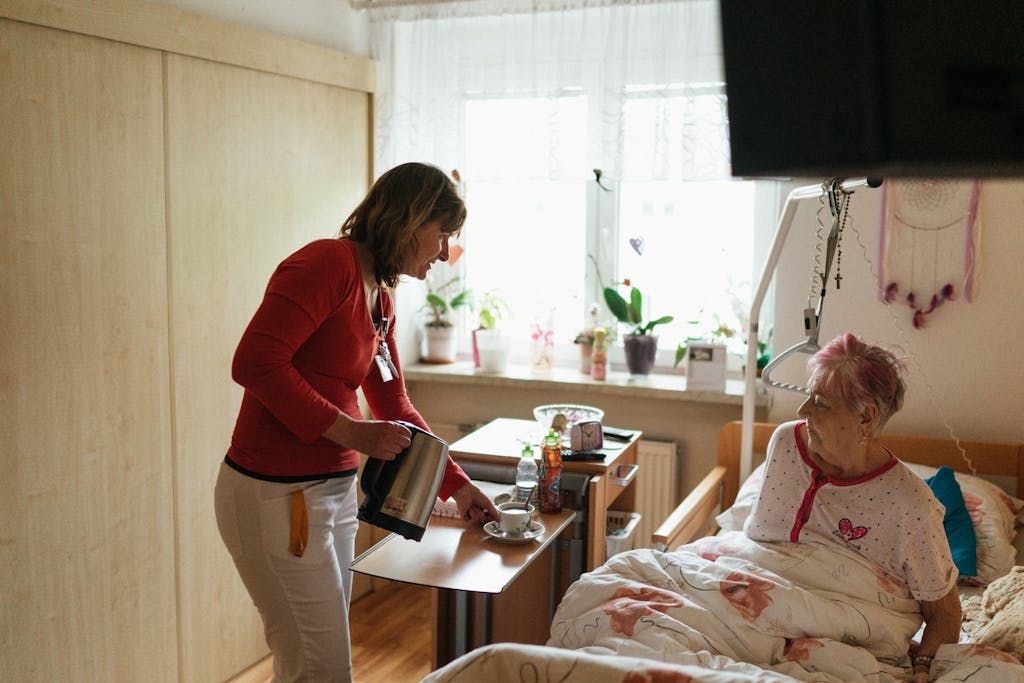 Cuidado de ancianos en el hospital