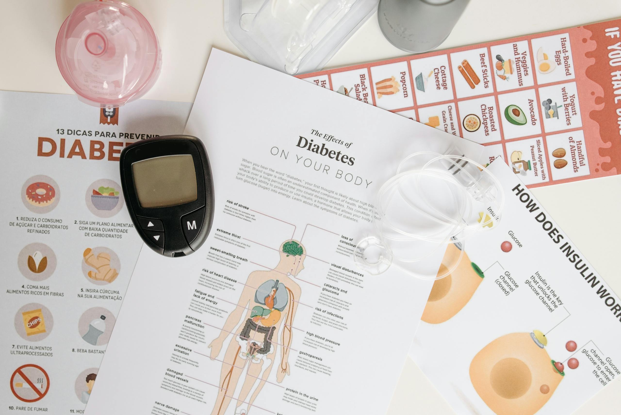 Glucómetro e información acerca de la diabetes